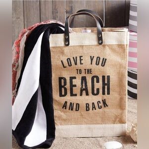 “Love you to the BEACH and back” face to face tote NWT